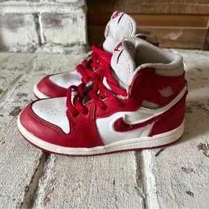 Nike Air Jordan size 10 Red and White Baby Walkers